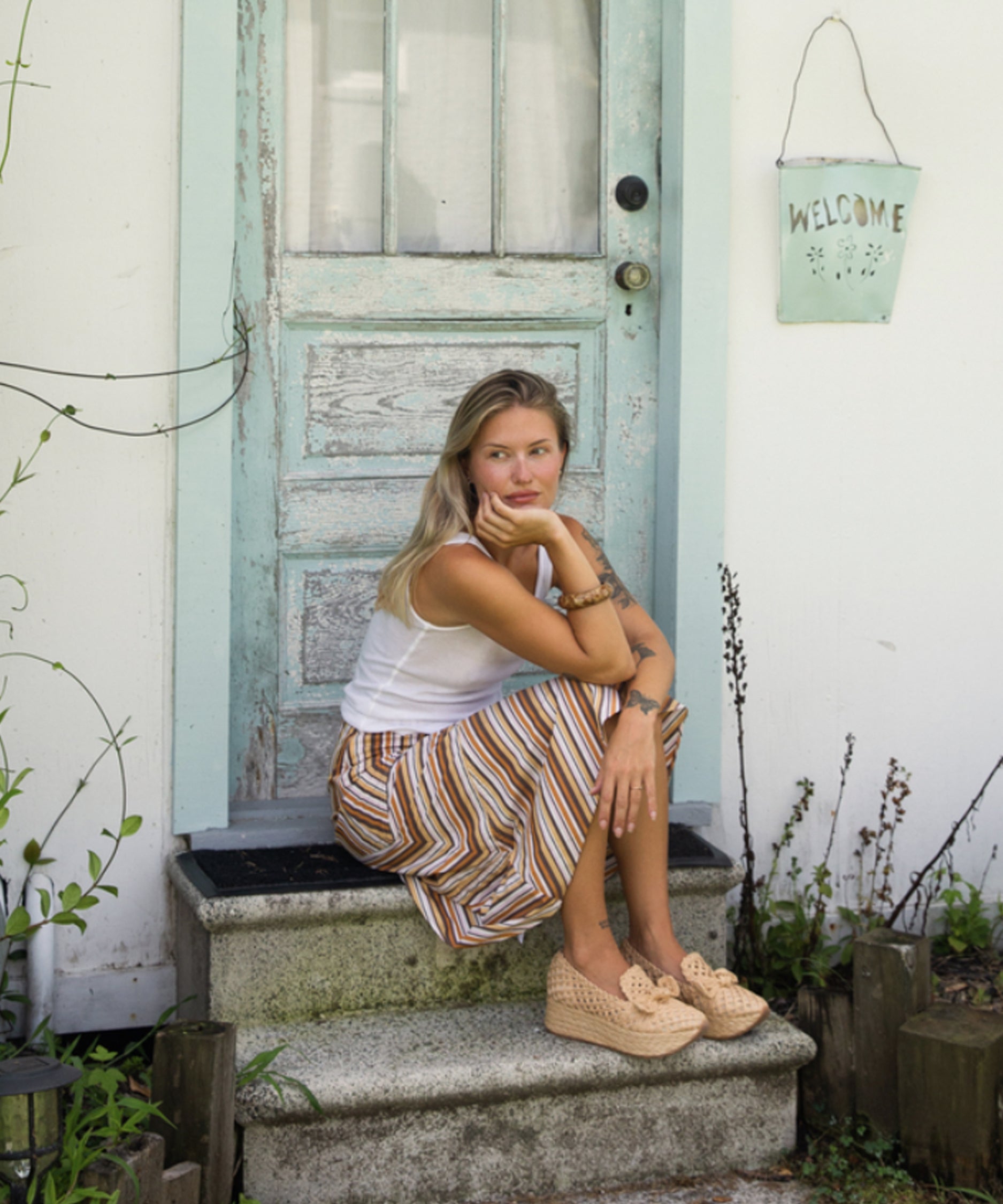 JAKA SNEAKERS LT NATURAL RAFFIA - re:vita