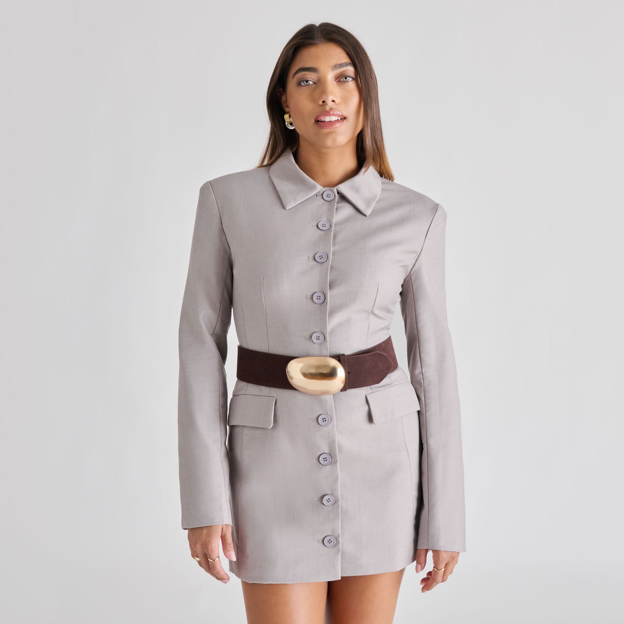 BUBBLE BUCKLE BELT MAHOGANY GOLD