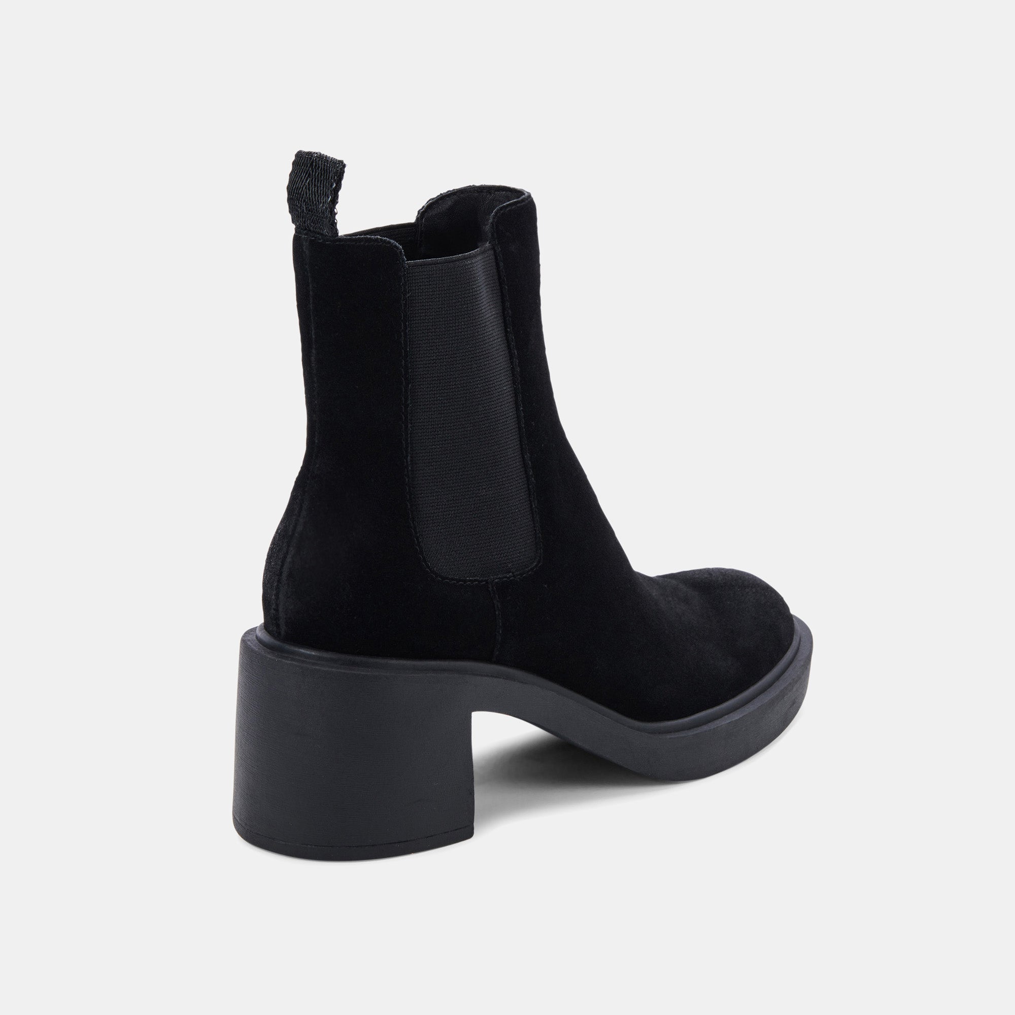 GUNNER BOOTIES BLACK SUEDE - re:vita
