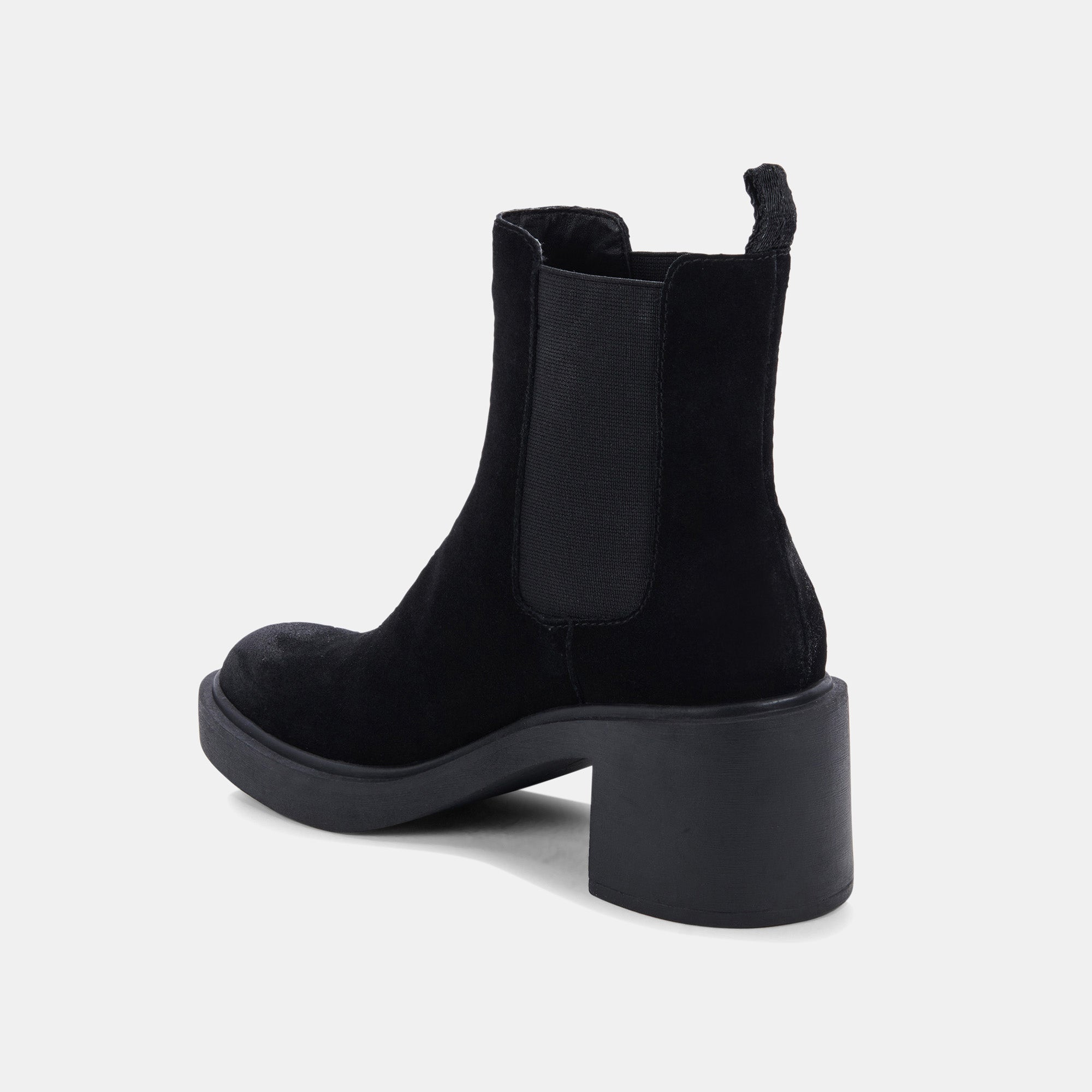 GUNNER BOOTIES BLACK SUEDE - re:vita