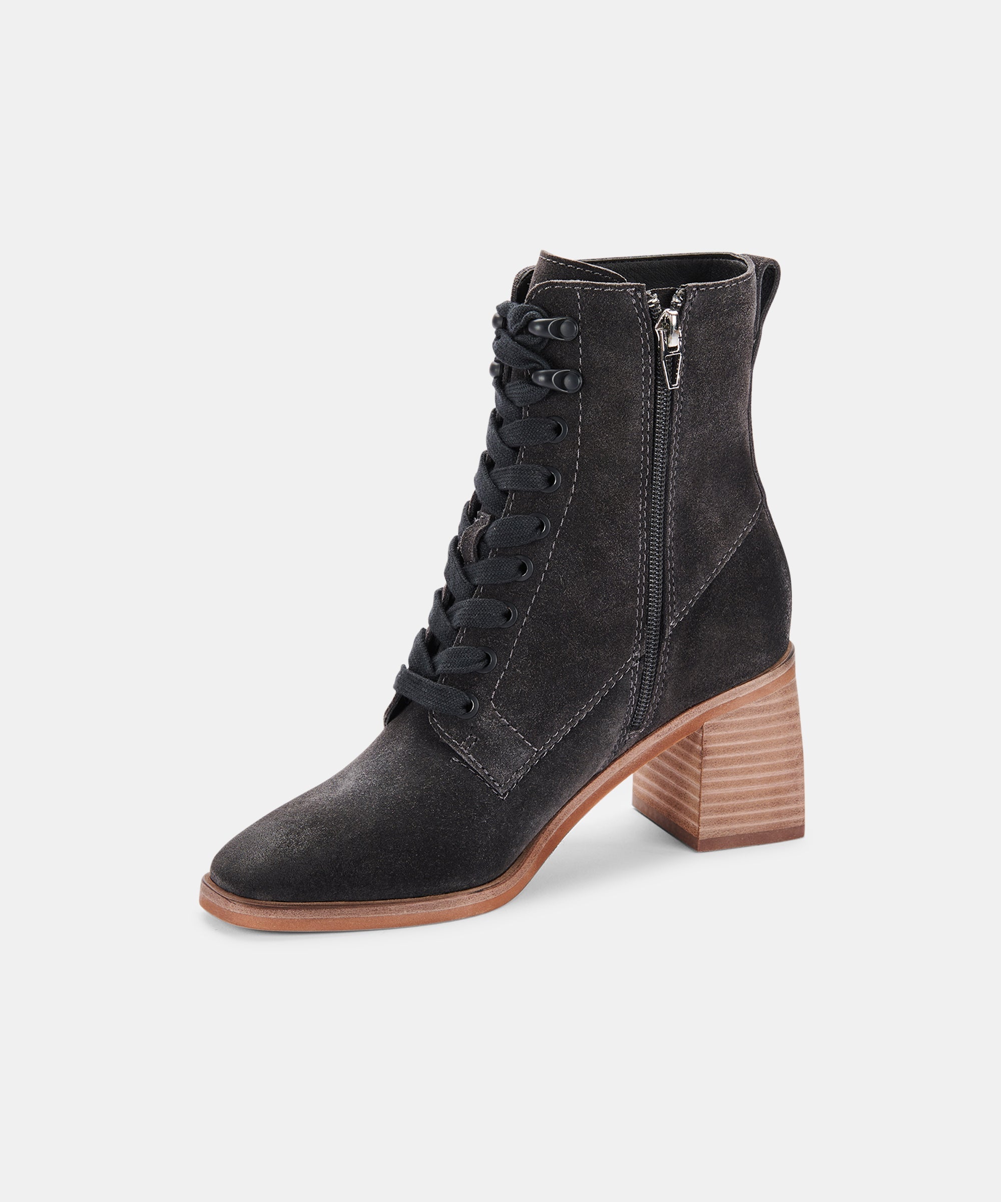 IDEN BOOTIES ANTHRACITE SUEDE - re:vita