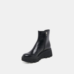 EMMET H2O WIDE BOOTS MIDNIGHT CRINKLE PATENT