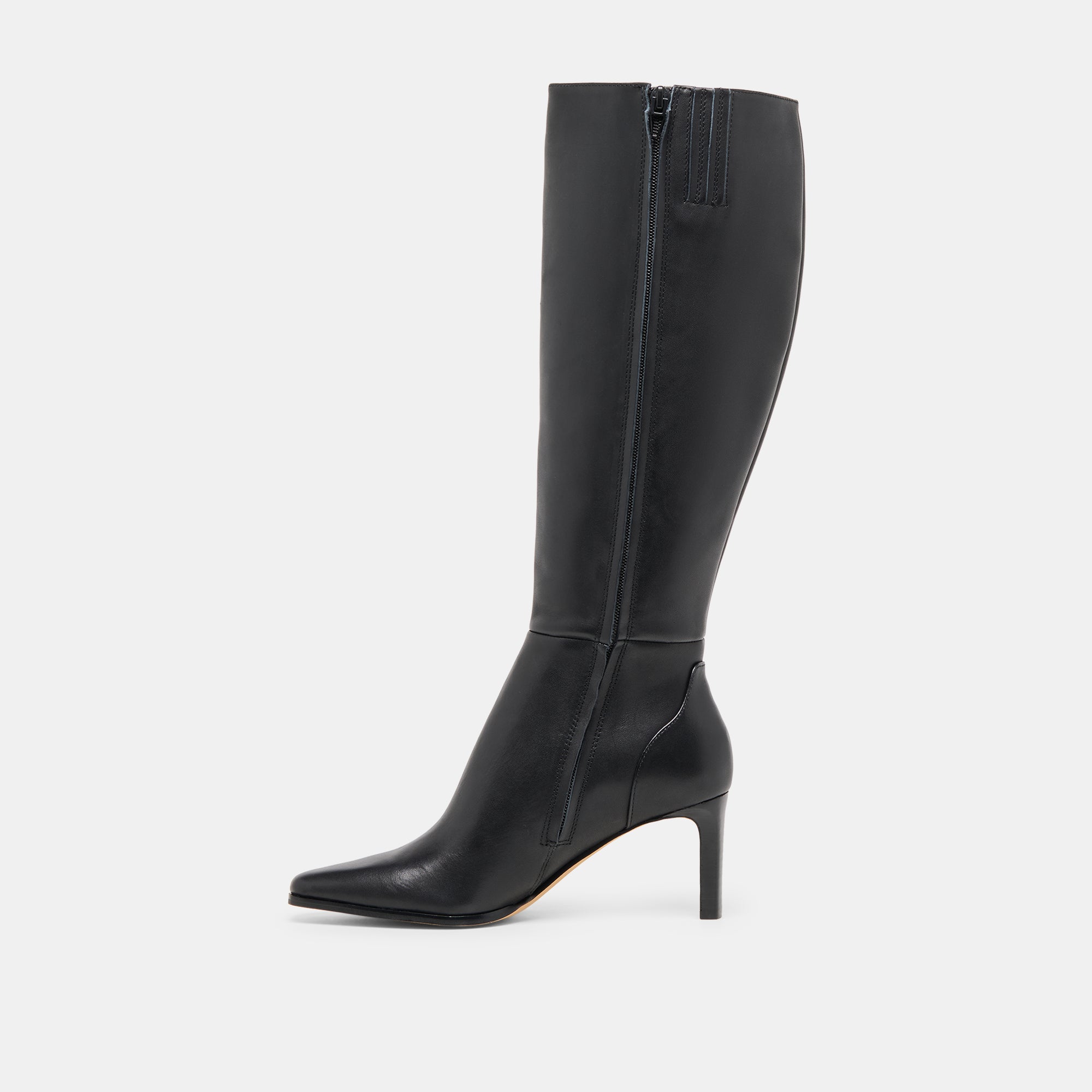 EMMI WIDE CALF BOOTS BLACK LEATHER