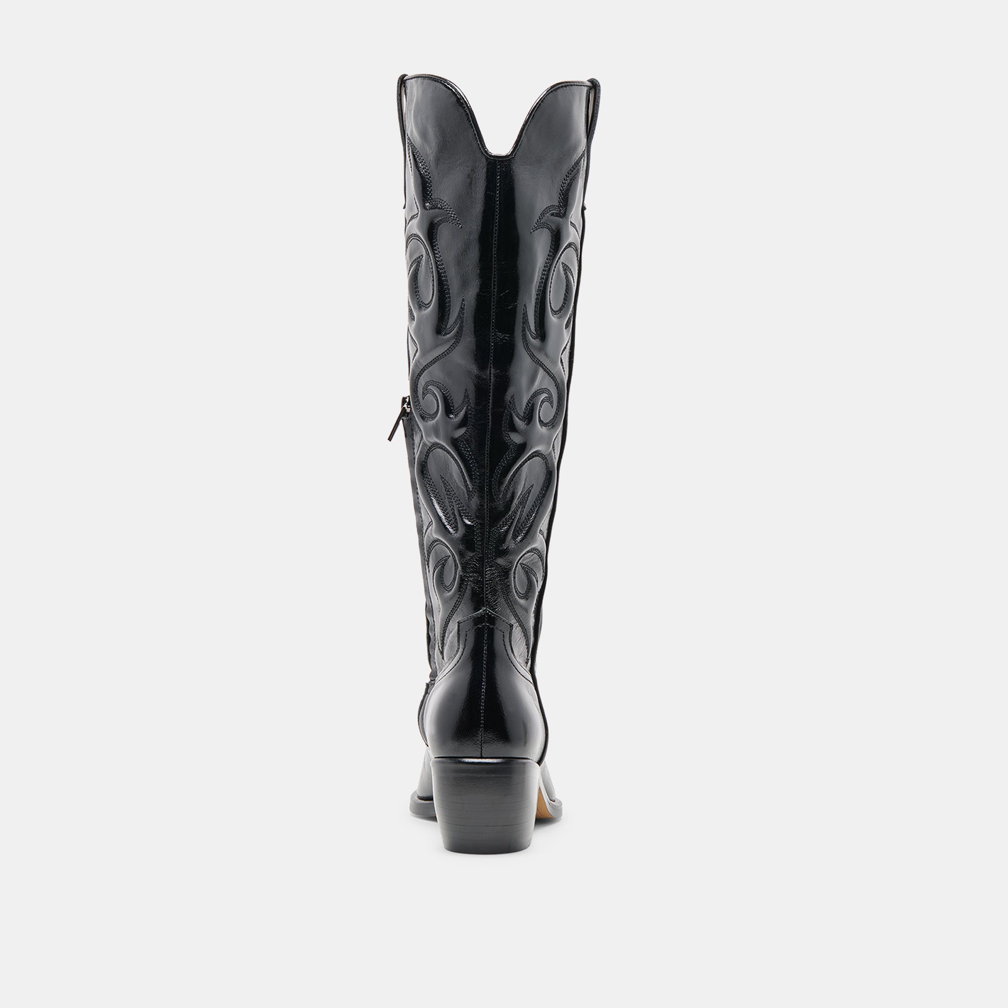 MIRLA EXTRA WIDE CALF BOOTS BLACK LEATHER