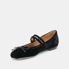 GIBSEN BALLET FLATS NERO VELVET