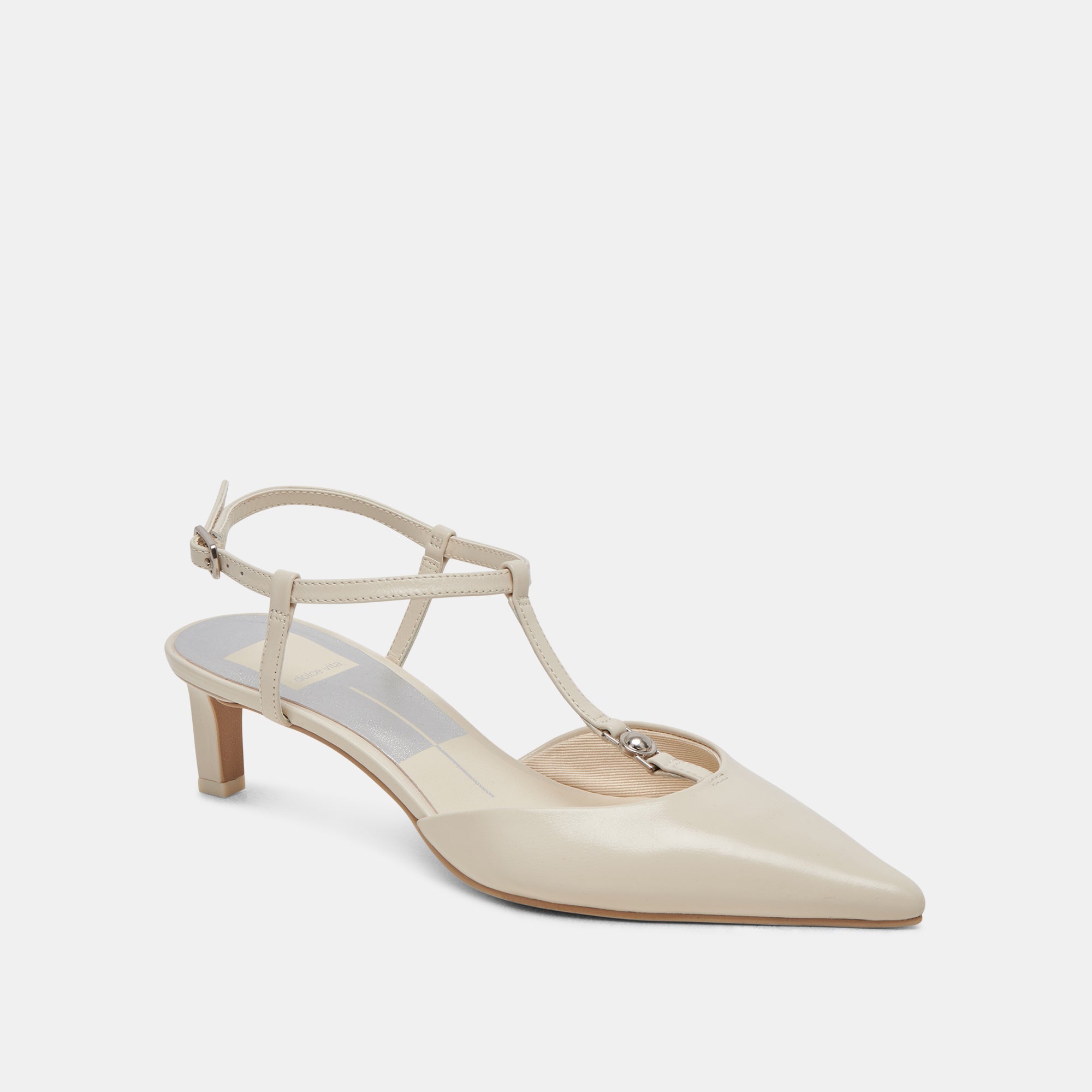 LAVON HEELS WHITE LEATHER