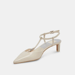 LAVON HEELS WHITE LEATHER