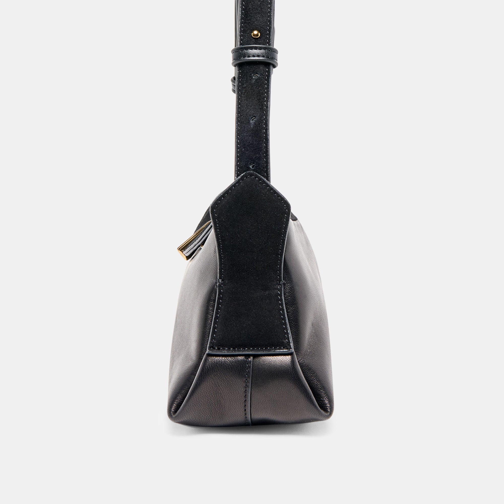 DEVYN SHOULDER BAG BLACK LEATHER