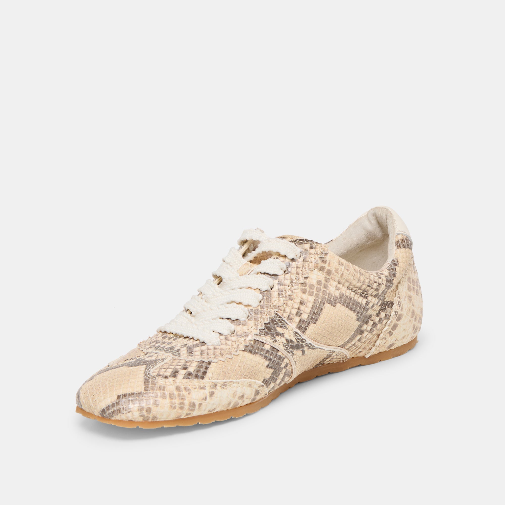 DORIE SNEAKERS NATURAL SNAKE EMBOSSED LEATHER